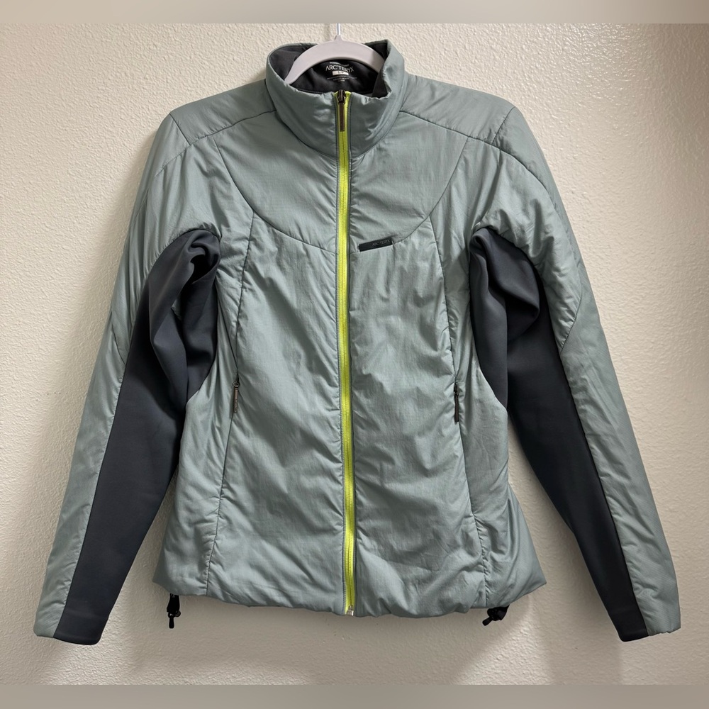 Arcteryx Ceva Hooded Jacket Coat Full Zip Pockets Lined Lightweight Womens Small